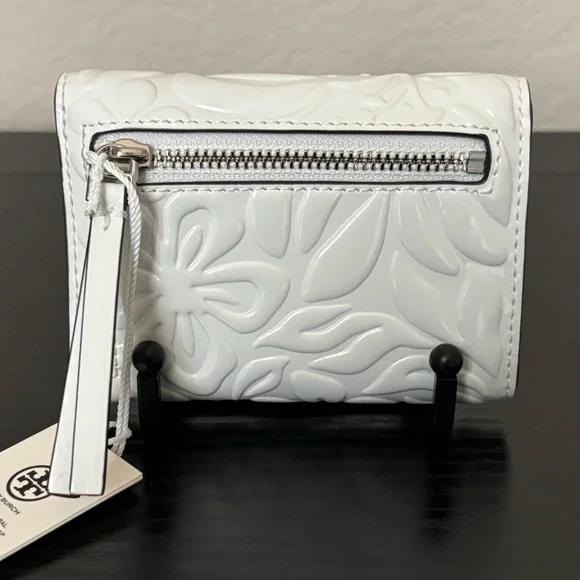 Tory Burch White Embossed Wallet - Picture 7 of 9